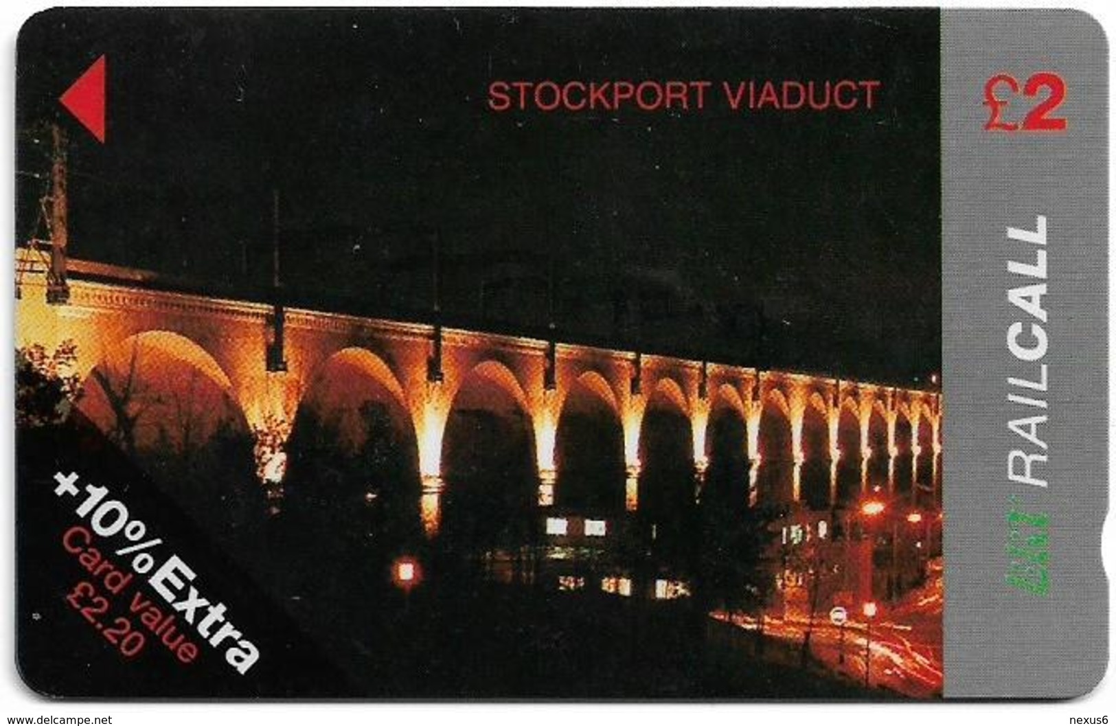 UK (British Rail) - Stockport Viaduct, 2BRTA, 14.000ex, Used - Eurostar, Cardlink & Railcall