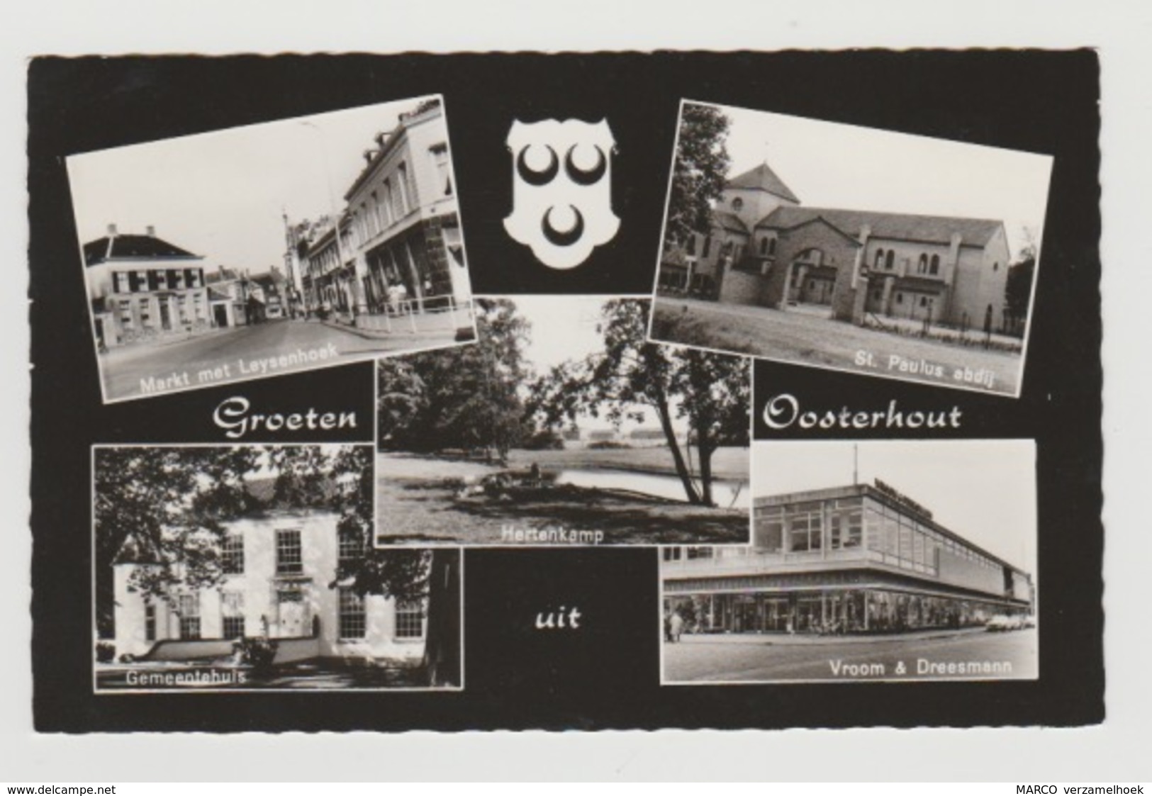 Postcard - Ansichtkaart V&D-gemeentehuis-sint Paulus Abdij Groeten Uit  Oosterhout (NL) 1964 - Oosterhout