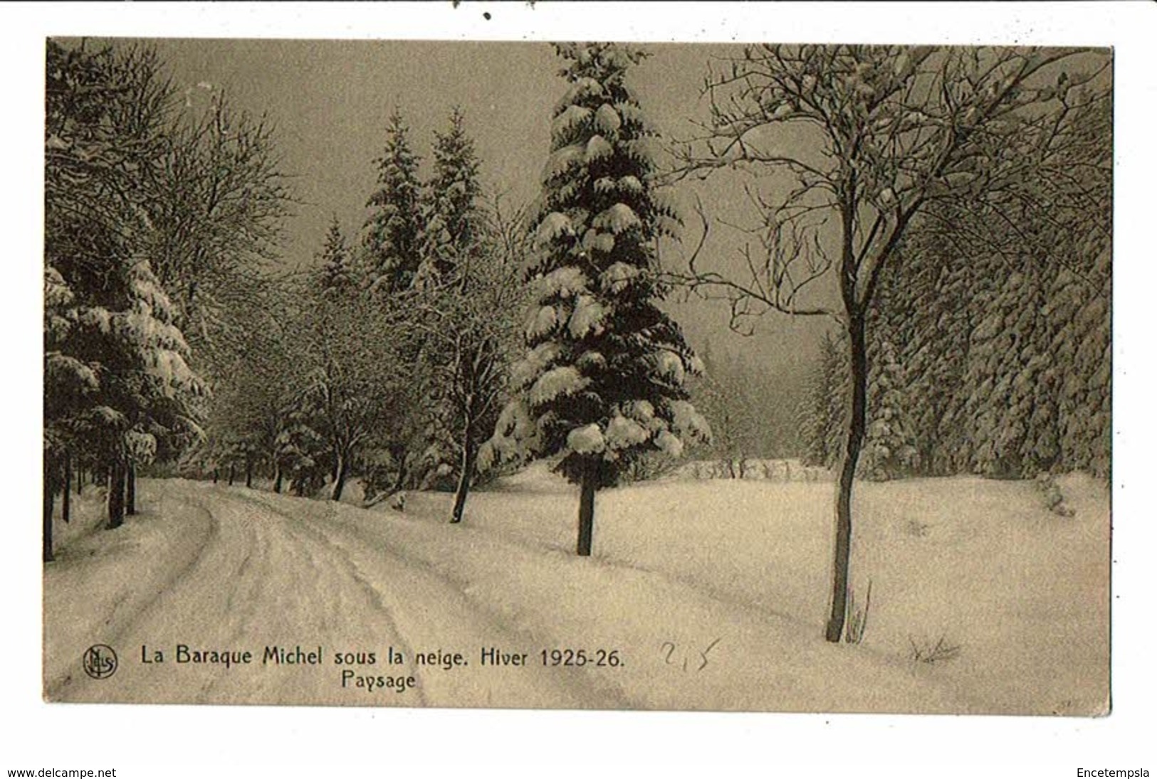 CPA-Carte Postale-BELGIQUE-  Baraque Michel Sous La Neige-Paysage-1925-26 VMO15467 - Büllingen