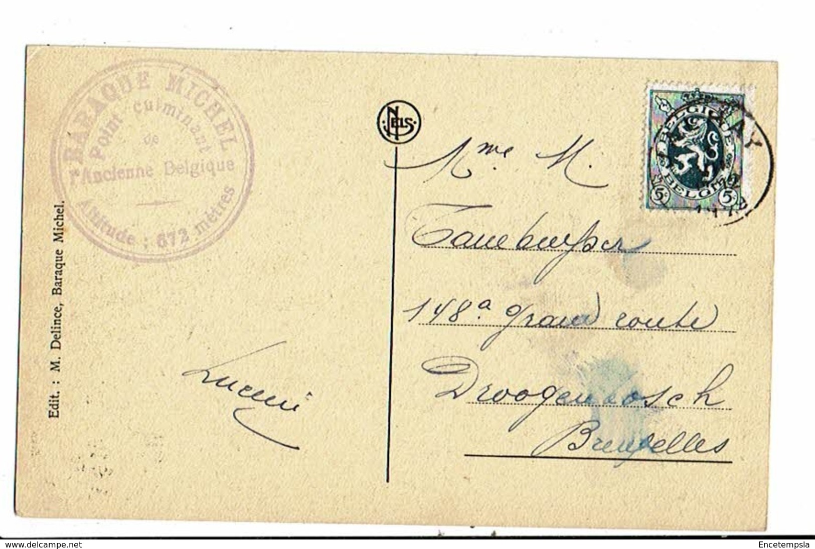CPA-Carte Postale-BELGIQUE-  Baraque Michel Sous La Neige-Paysage-1925-26 VMO15467 - Bullange - Buellingen