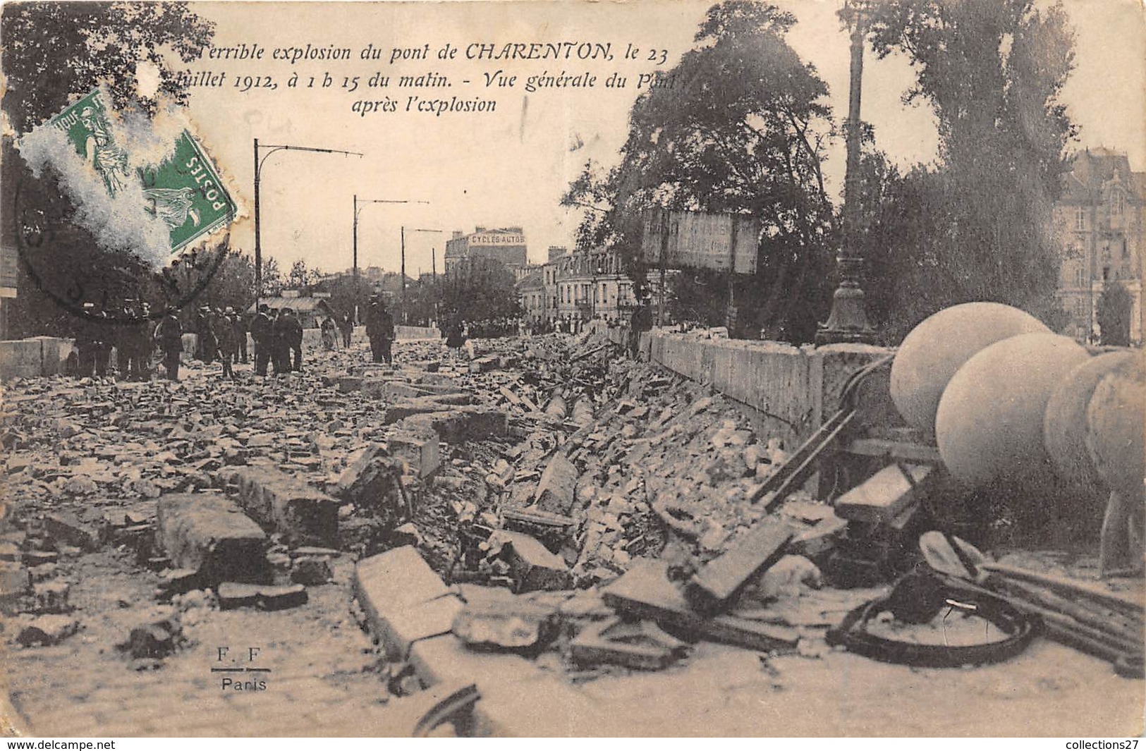 94-CHARENTON-TERRIBLE EXPLOSION DU PONT DE CHARENTON LE 23 JUILLET 1912.... - Charenton Le Pont