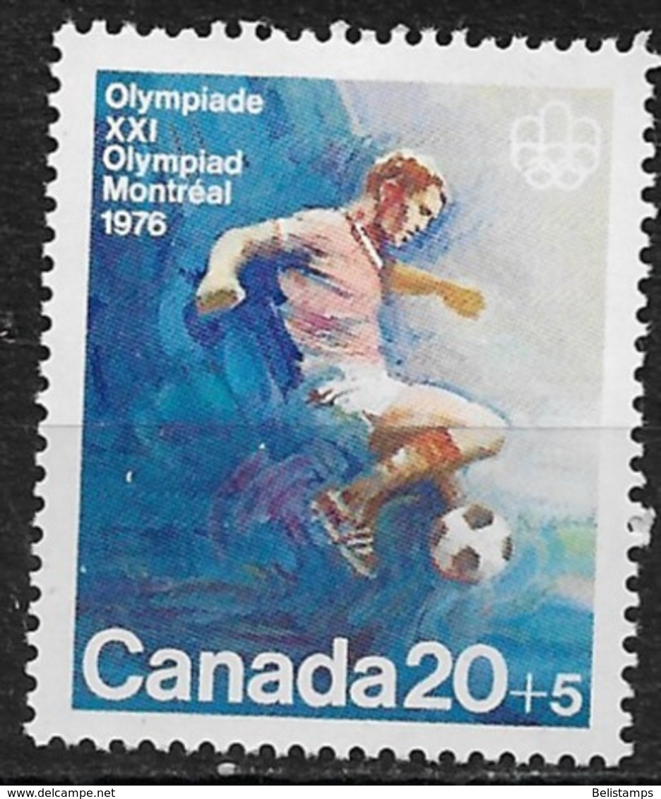 Canada 1976. Scott #B12 (MNH) Montreal Olympic Games, Soccer - Unused Stamps