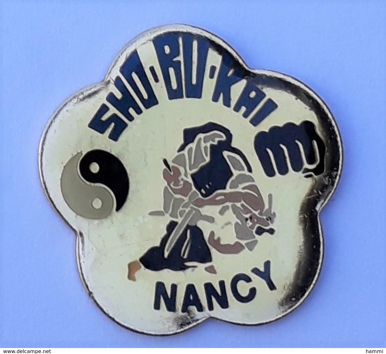 C155 Pin's Sho Bu Kaï Aikido Judo Karaté Kung Fu Nippon Kempo Tae Kwon Do Yoga Club Nancy Arts Martiaux Achat Immédiat - Judo