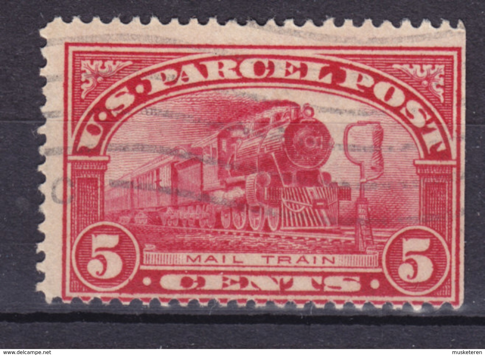 United States Paketmarke 1912 Mi. 5   5c. Postzug Train Locomotive Lokomotive Chemin - Parcel Post & Special Handling