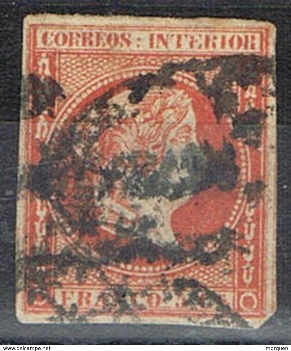 Sello 5 Cts  Bermellon 1863, FILIPINAS Colonia Española, Habilitado Por La Nacion,  Num 11 º - Philippines