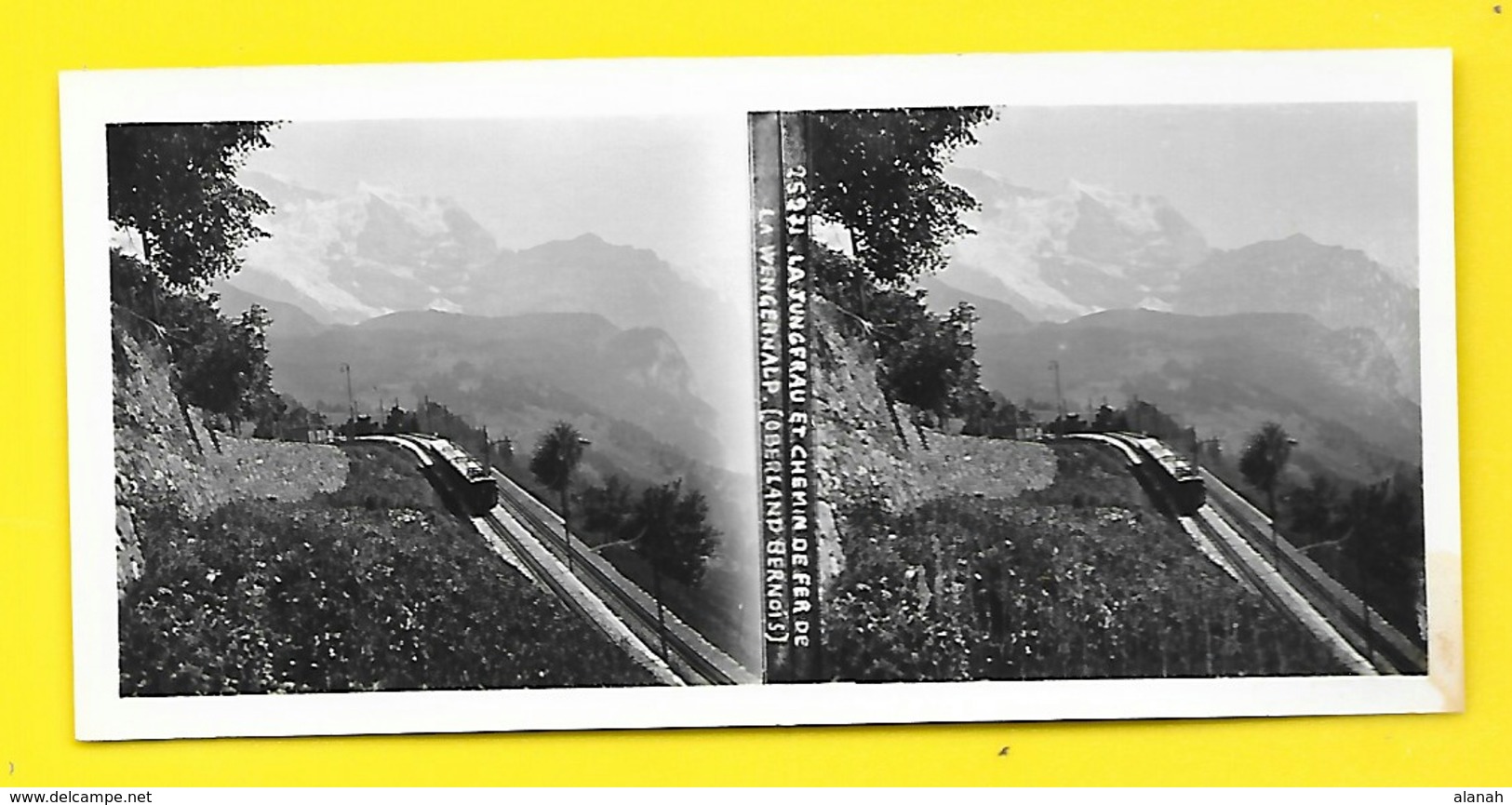 Vues Stéréos La Jungfrau Et Le Chemin De Fer De La Wengernalp (Oberland Bernois) - Stereo-Photographie