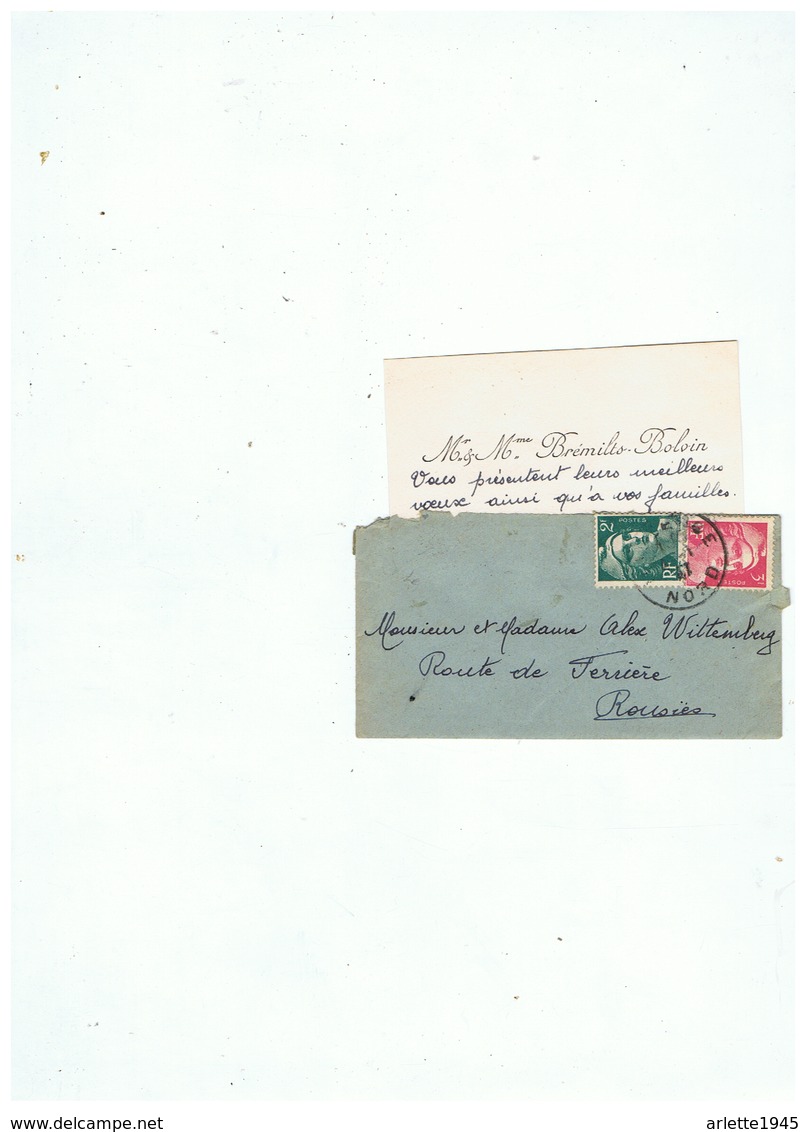 LETTRE TARIF à 4,50 F   Pour FERRIERE - LA - GRANDE  (NORD) 04  01 1947 - 1921-1960: Modern Tijdperk