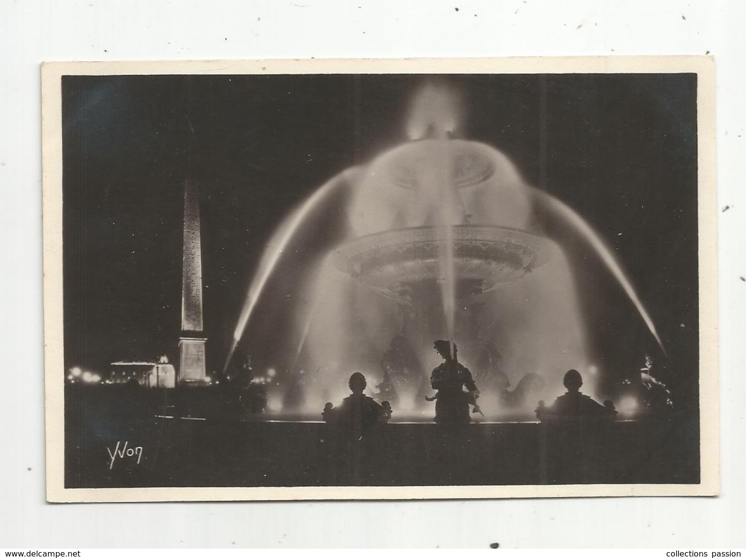 JC , Cp, 75 , Féeries Lumineuses ,la Dernière Coquetterie De PARIS ,la Place De La CONCORDE , écrite - París La Noche