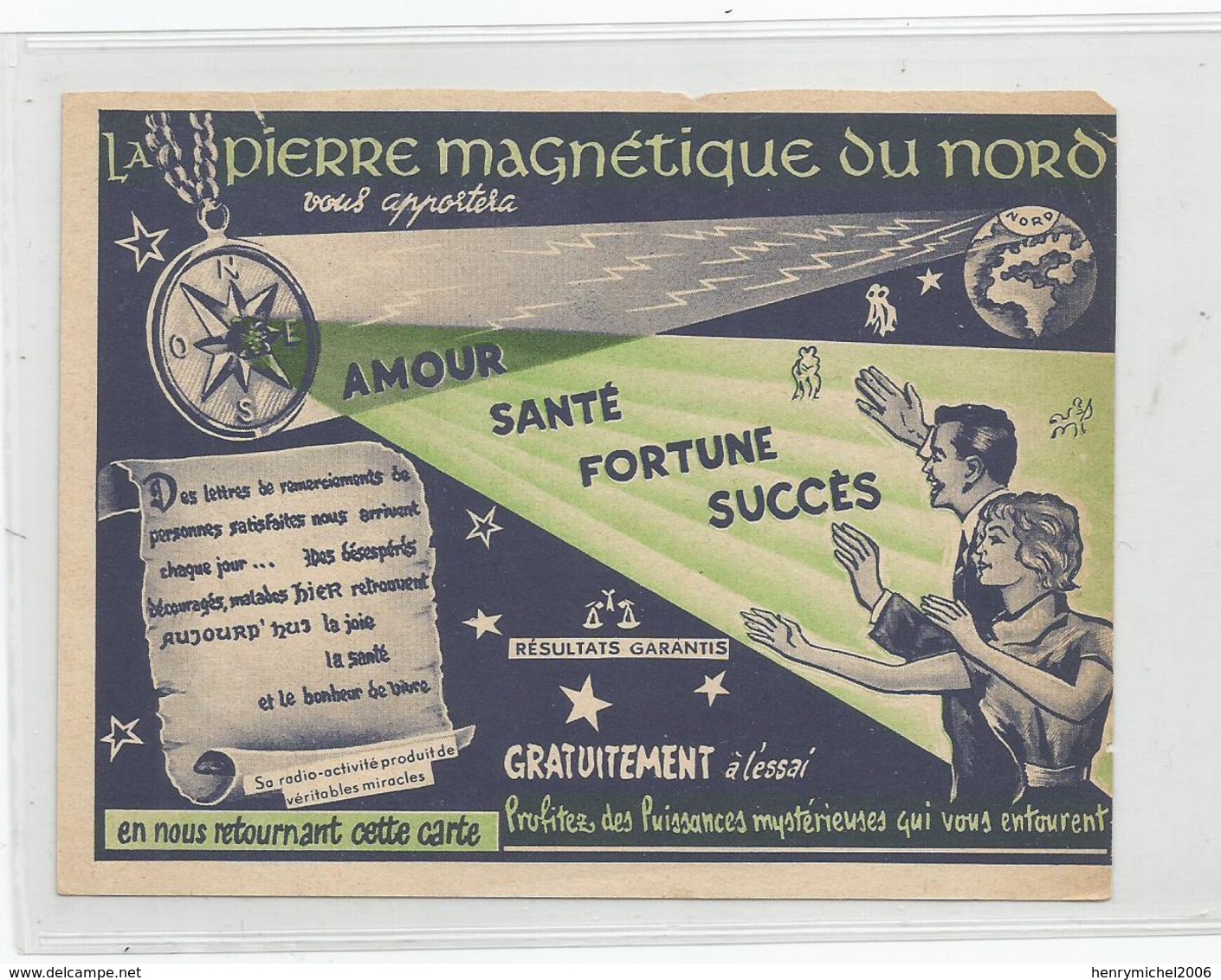Pub Publicité La Pierre Magnétique Du Nord D'annemasse 74 Haute Savoie - Publicidad