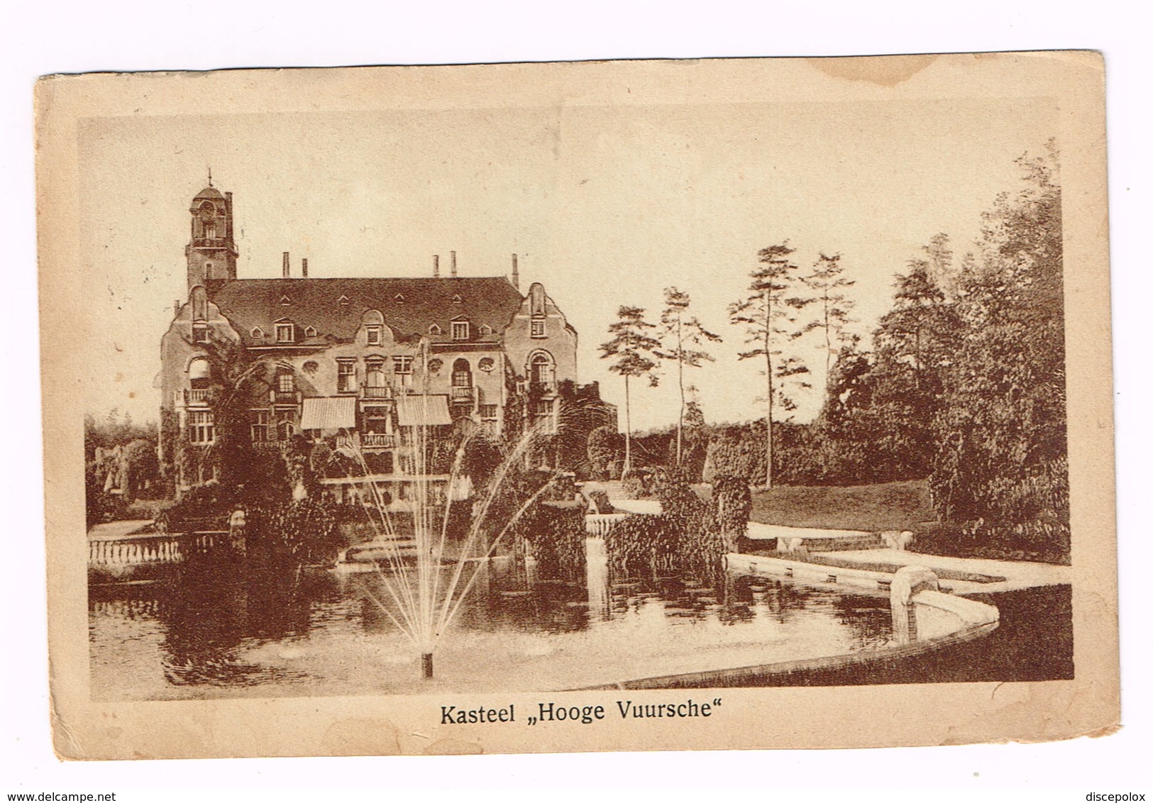 XW 1176 Baarn - Kasteel Hooge Vuursche - Chateau Castle Schloss Castello Castillo / Viaggiata 1933 - Baarn