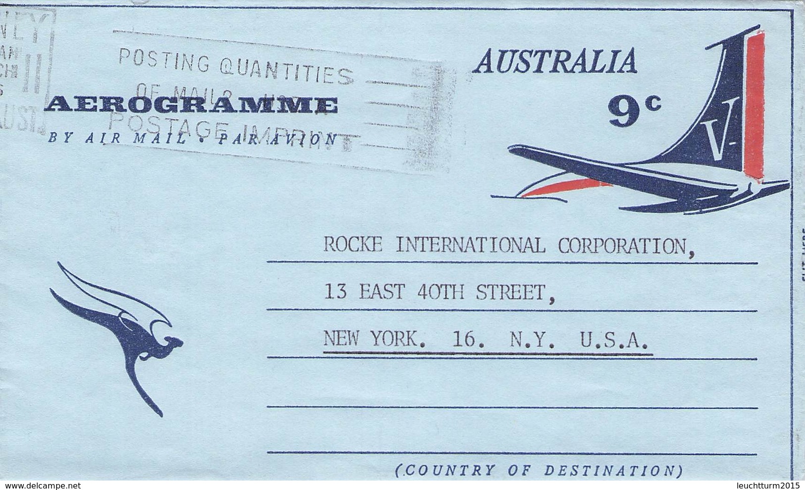 AUSTRALIA - AEROGRAMME 1966 ARTARMON - NY /ak999 - Aerogramme