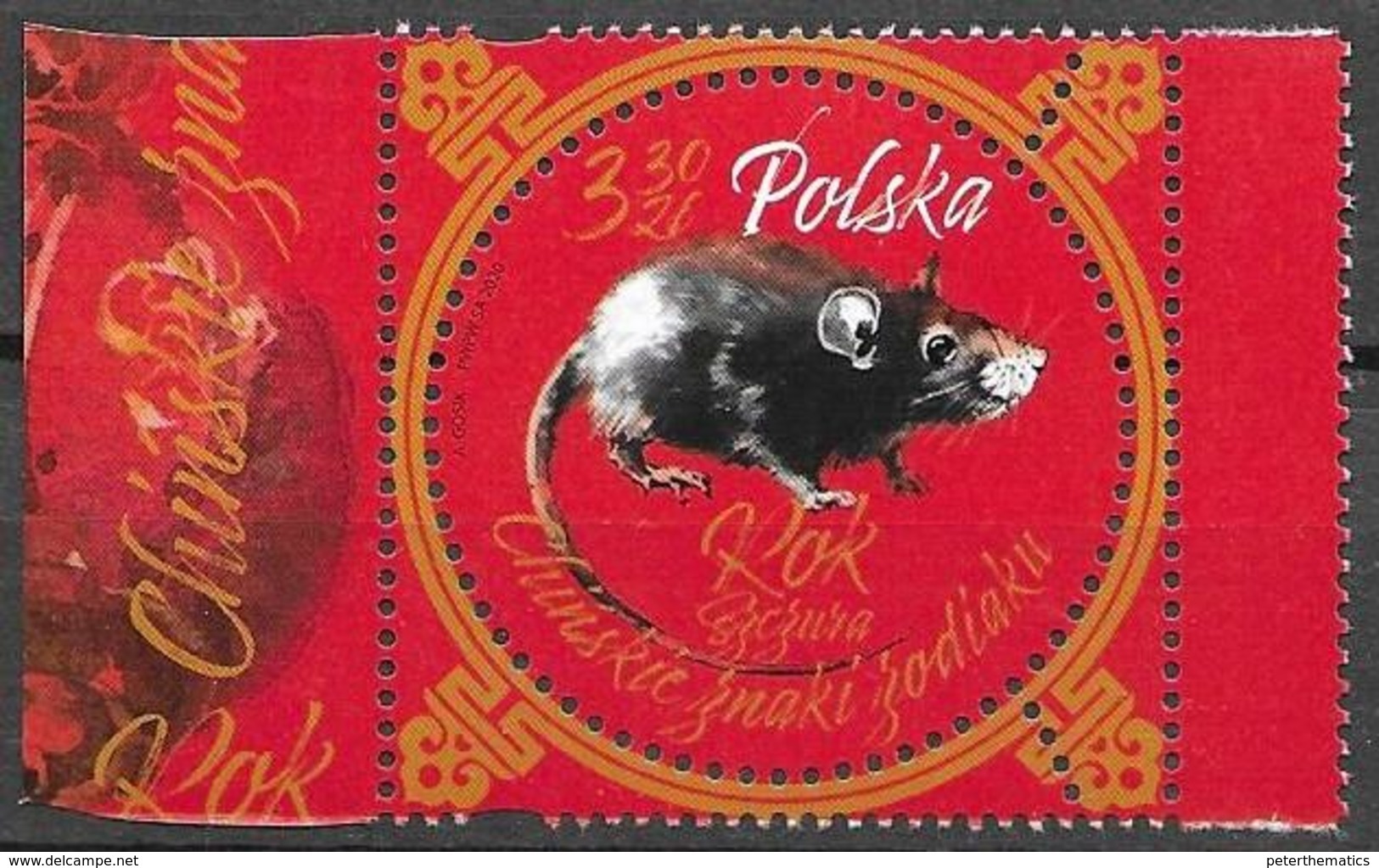 POLAND, 2020, MNH, CHINESE NEW YEAR, YEAR OF THE RAT,  1v - Chinees Nieuwjaar