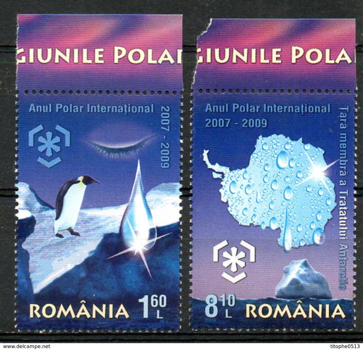 ROUMANIE. N°5399-5400 De 2009. Année Polaire Internationale. - Internationales Polarjahr