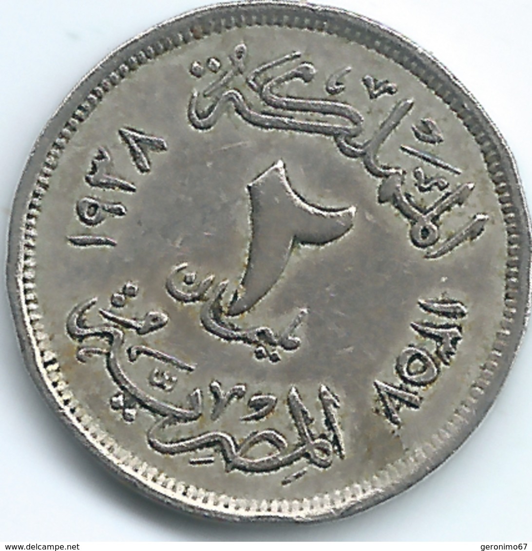 Egypt - AH1357 (1938) - 2 Milliemes - Farouk - KM359 - Egypte