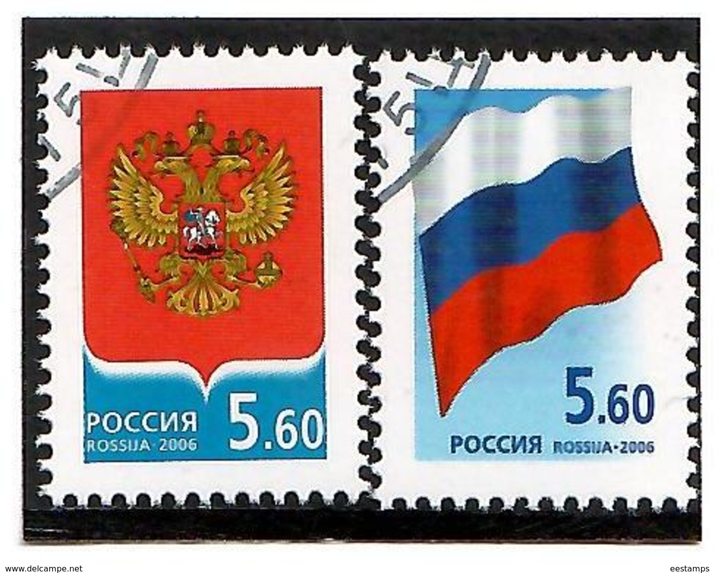Russia 2006 .   COA And Flag.  2v X 5.60.  Michel # 1331-32     (oo) - Used Stamps