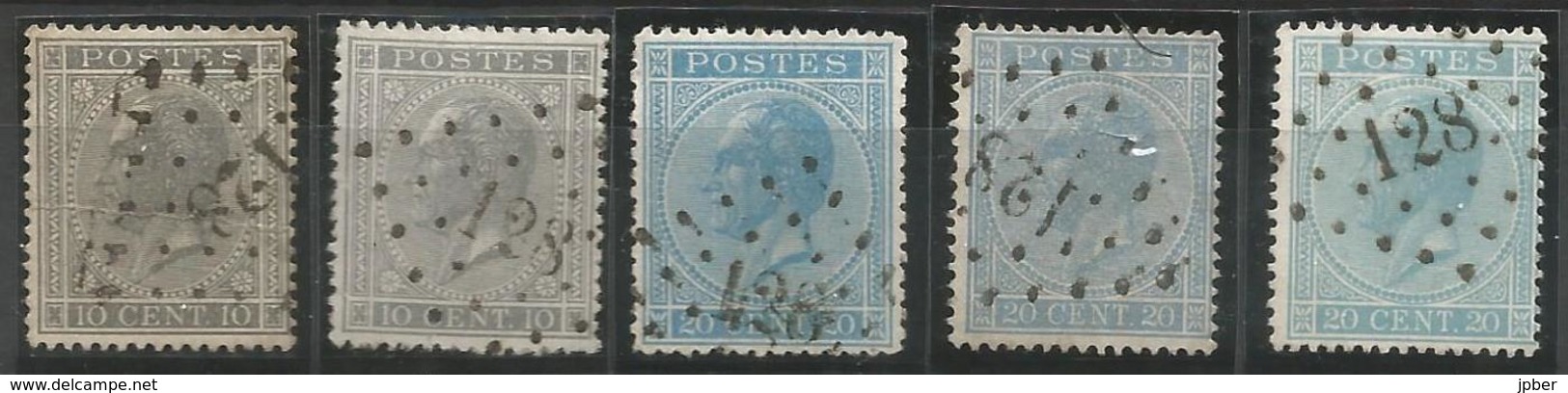 BELGIQUE - Oblitération(s) LP128 FLEURUS - Postmarks - Points