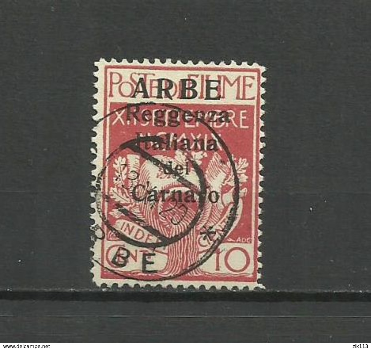 Fiume , ARBE 1920 - Mi. 21 I , Used - Arbe & Veglia