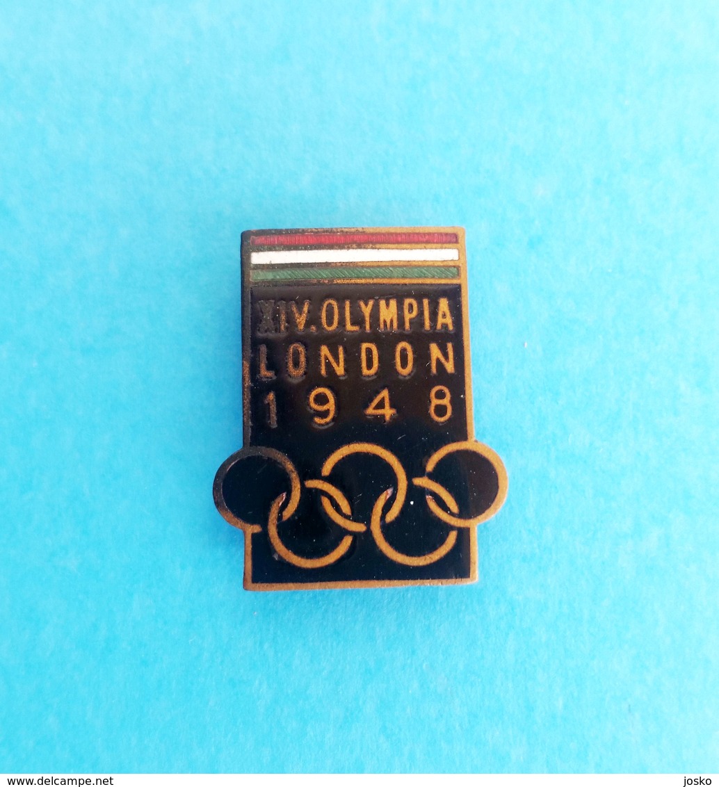 SUMMER OLYMPIC GAMES LONDON 1948 Old Enamel Buttonhole Pin Badge * Jeux Olympiques Olympia Olympiade Olimpiadi Olímpicas - Jeux Olympiques