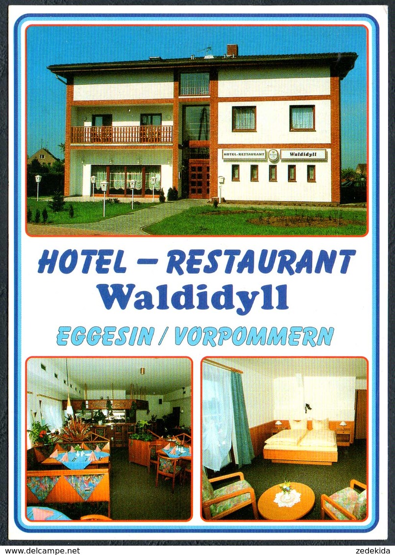 D5349 - Eggesin Hotel Restaurant Waldidyll - Verlag Bild Und Heimat Reichenbach - Qualitätskarte - Stempel Briefzentrum - Eggesin