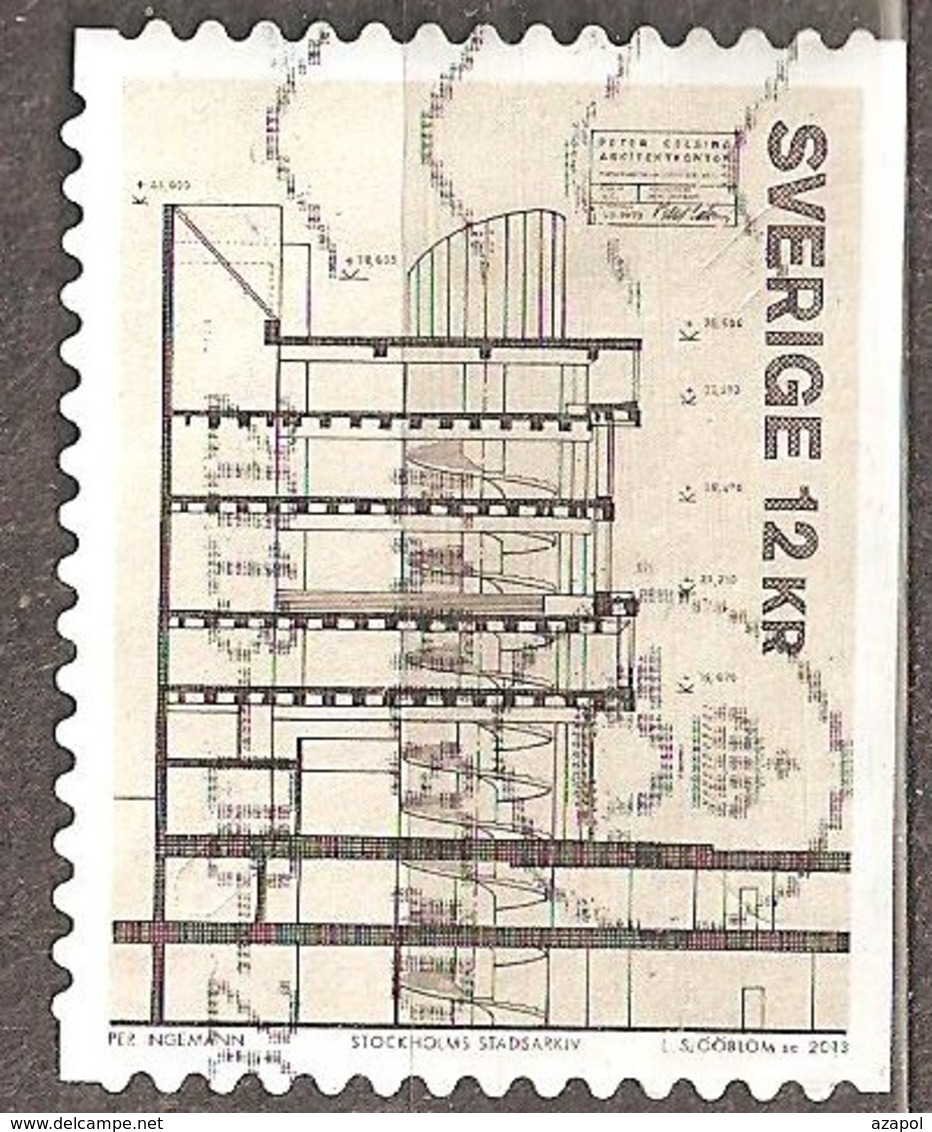 Sweden: 1 Used Stamp From A Set, UNESCO: World Heritage - Stockholm City Archive, 2013, Mi#2935 - UNESCO