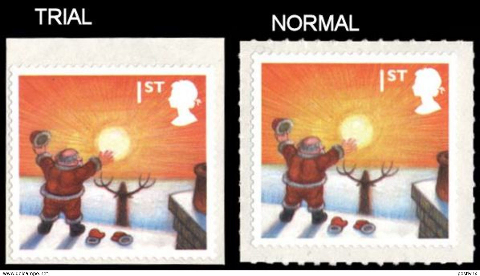 Great Britain 2004 Xmas Christmas Santa Claus Sun 1st TRIAL ERROR:shade - Probe- Und Nachdrucke