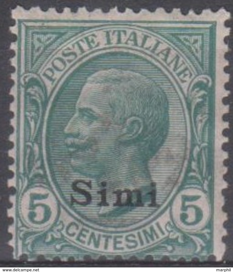 Italia Colonie Egeo Simi 1912 SaN°2 (o)  Vedere Scansione - Egeo (Simi)