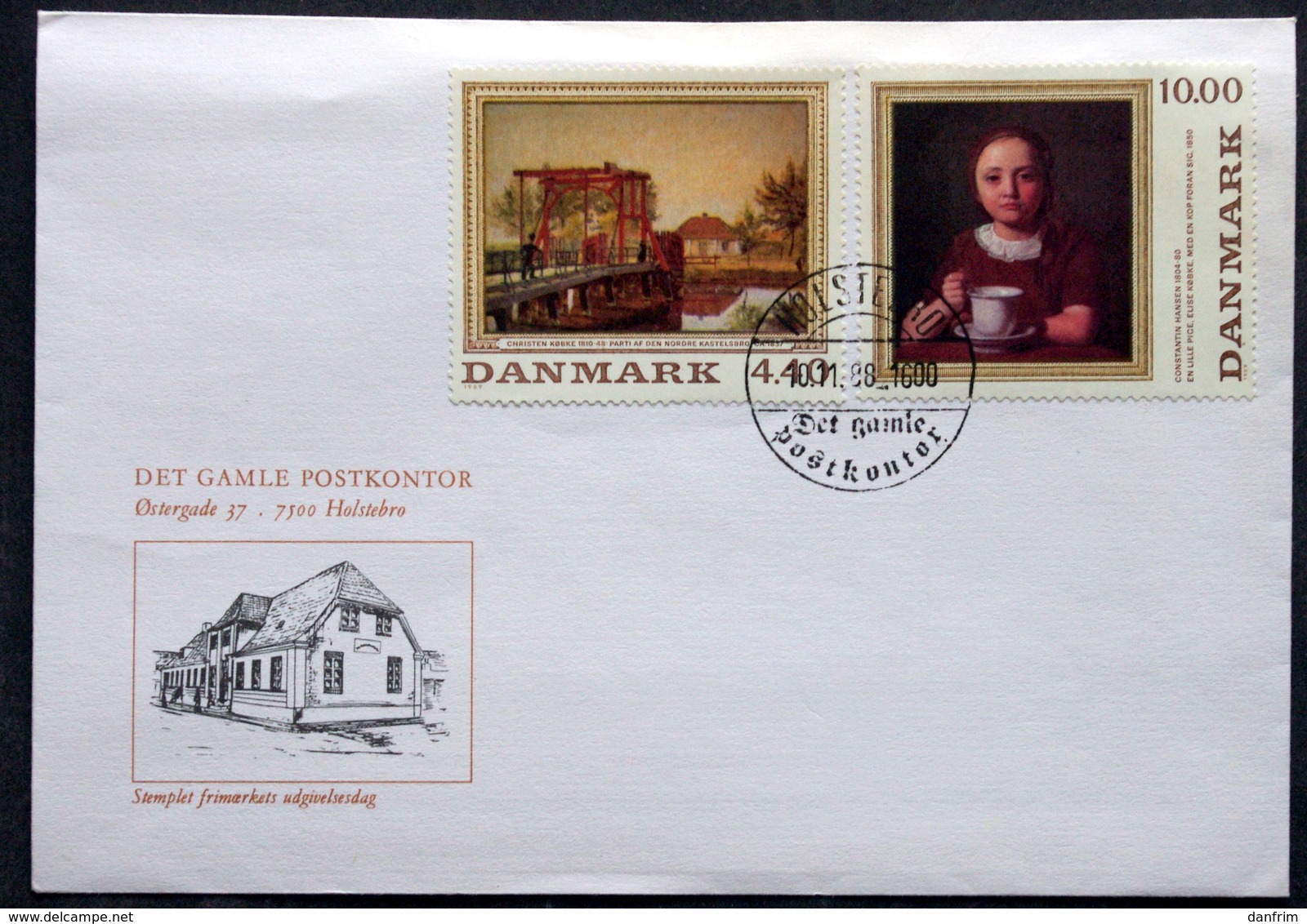Denmark The Stamps Are From 1989, But Are Stamped With 1988  MiNr. 961-962  ( Lot  174 )HOLSTEBRO - Plaatfouten En Curiosa