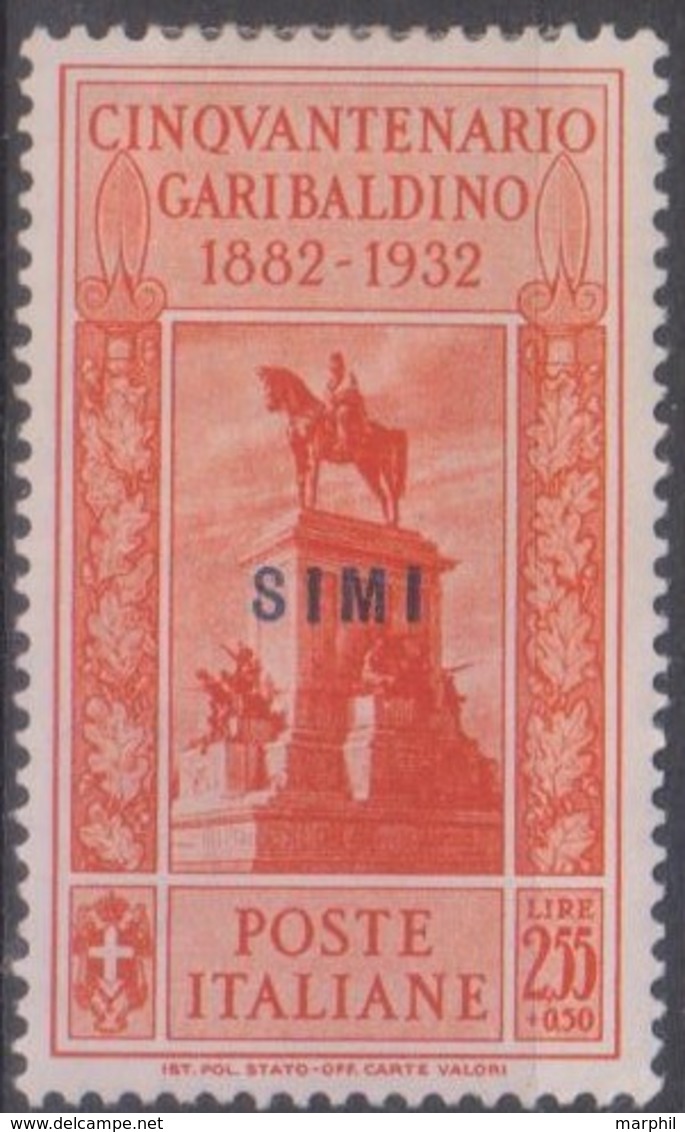 Italia Colonie Egeo Simi 1932 SaN°26 MH/* Vedere Scansione - Egée (Simi)