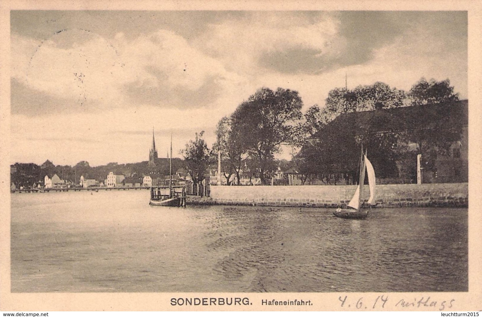 SONDERBURG - HAFENEINFAHRT 1914 /ak367 - Nordschleswig