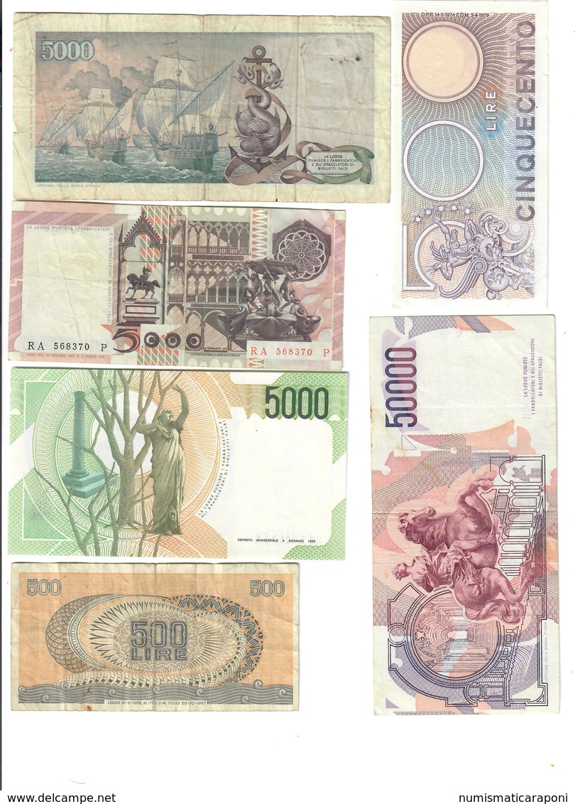 5000 LIRE 1977 + 1983 + 1996 + 50000 Bernini I° D 1990 + 500 1967 + 1979  LOTTO 2906 - 5000 Lire