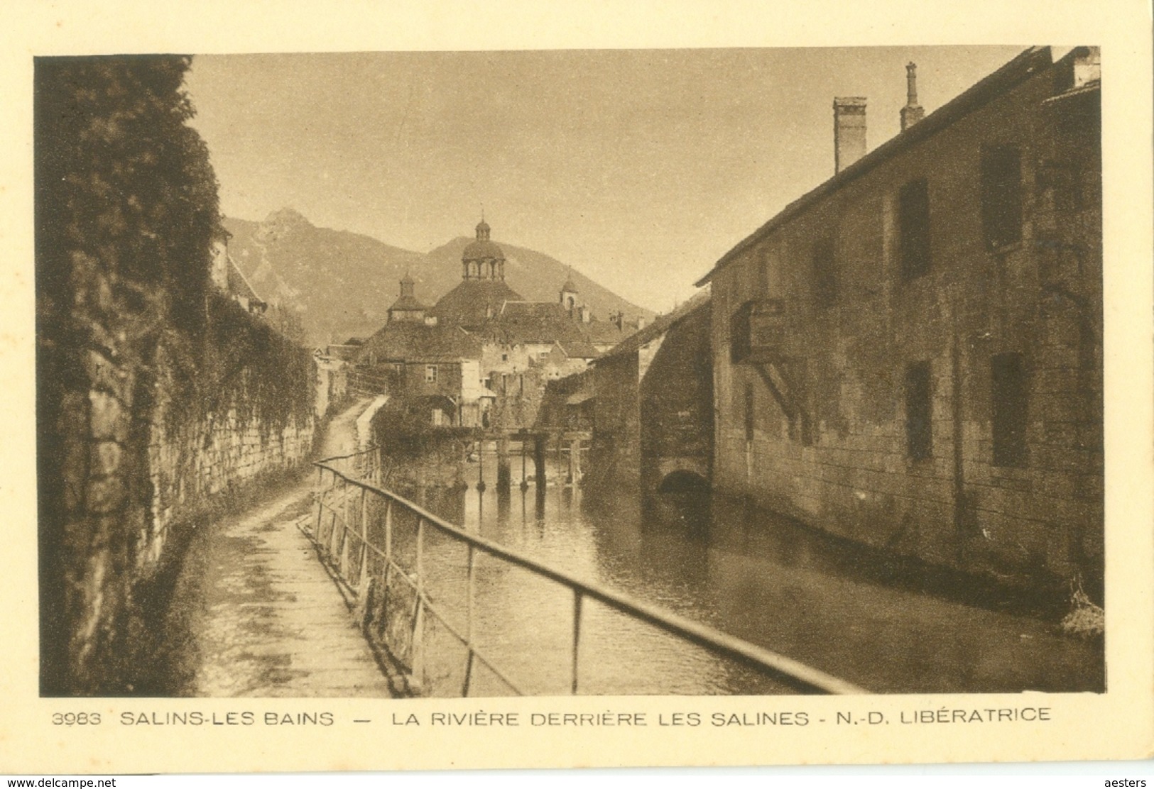 Salins-les-Bains; La Rivière Derrière Les Salines. N.-D. Libératrice - Non Voyagé. (Collection Le Jura) - Lons Le Saunier