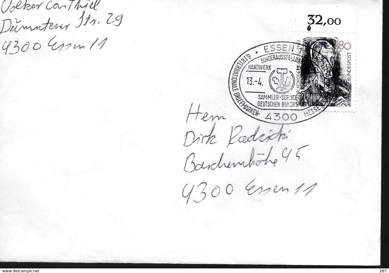 ALLEMAGNE Lettre 1986 Essen Poste - Correo Postal