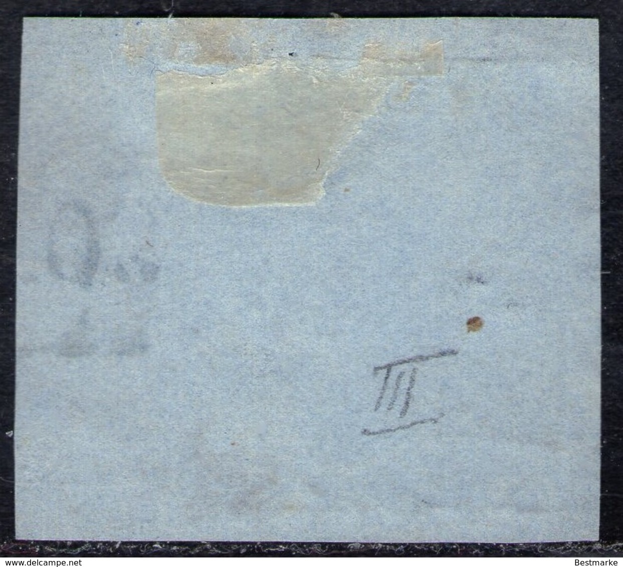 Franco Auf 1/10 Thaler Blau - Oldenburg Nr. 2 III Auf Briefstück - Oldenbourg