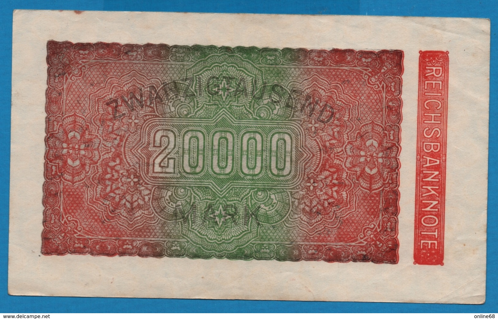 DEUTSCHES REICH 		20000 Mark	20.02.1923	# S-BK 825450  P# 85a - 20000 Mark