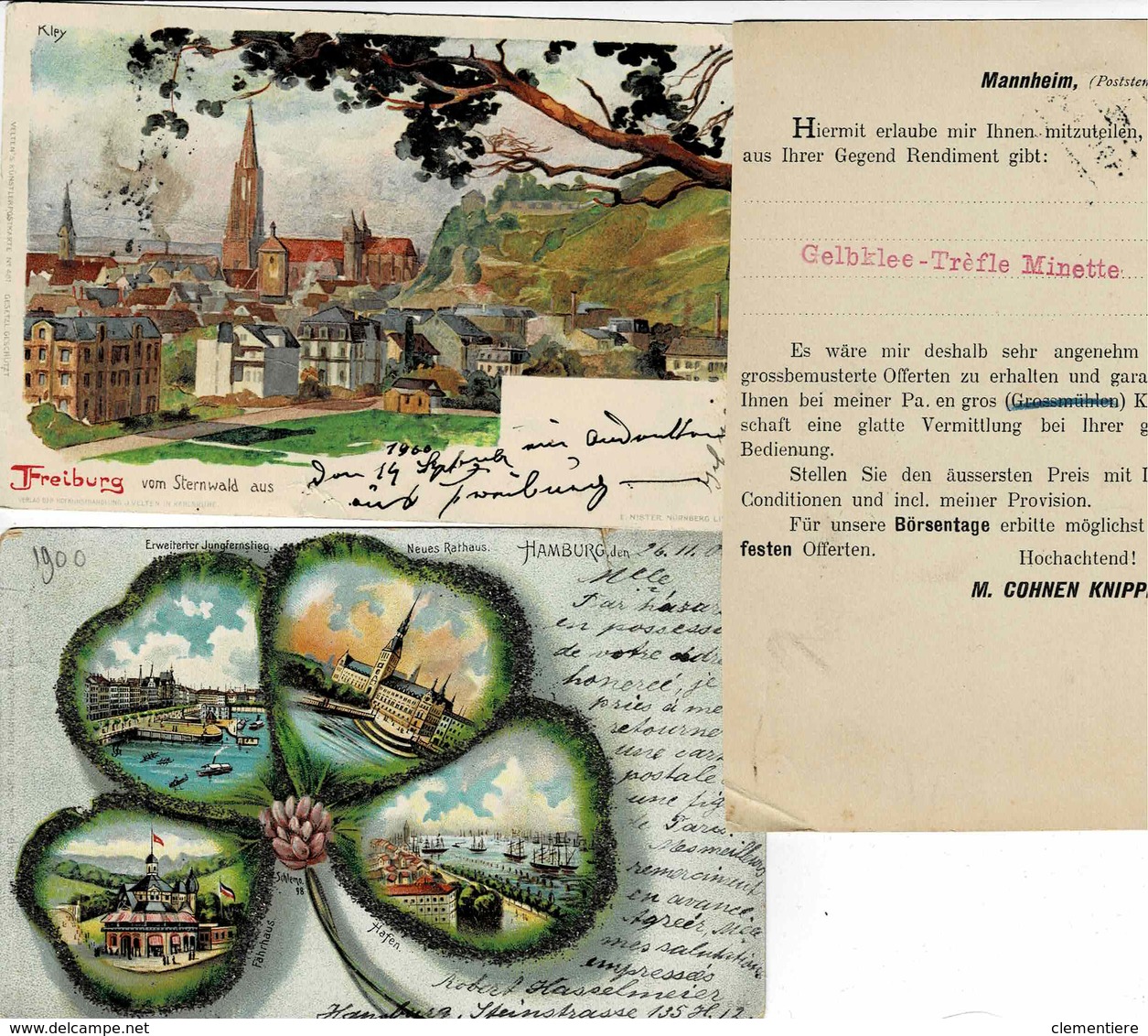 TP N° 53 Et 44 Sur 3 Cartes Postales - Briefe U. Dokumente