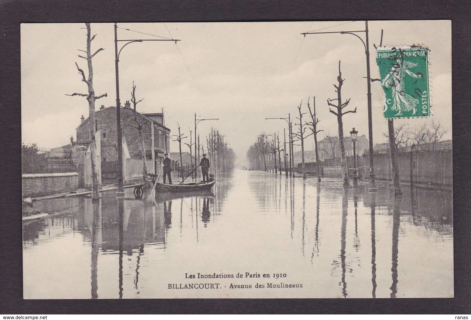 CPA Hauts De Seine 92 Boulogne Billancourt Inondation Catastrophe Circulé - Boulogne Billancourt