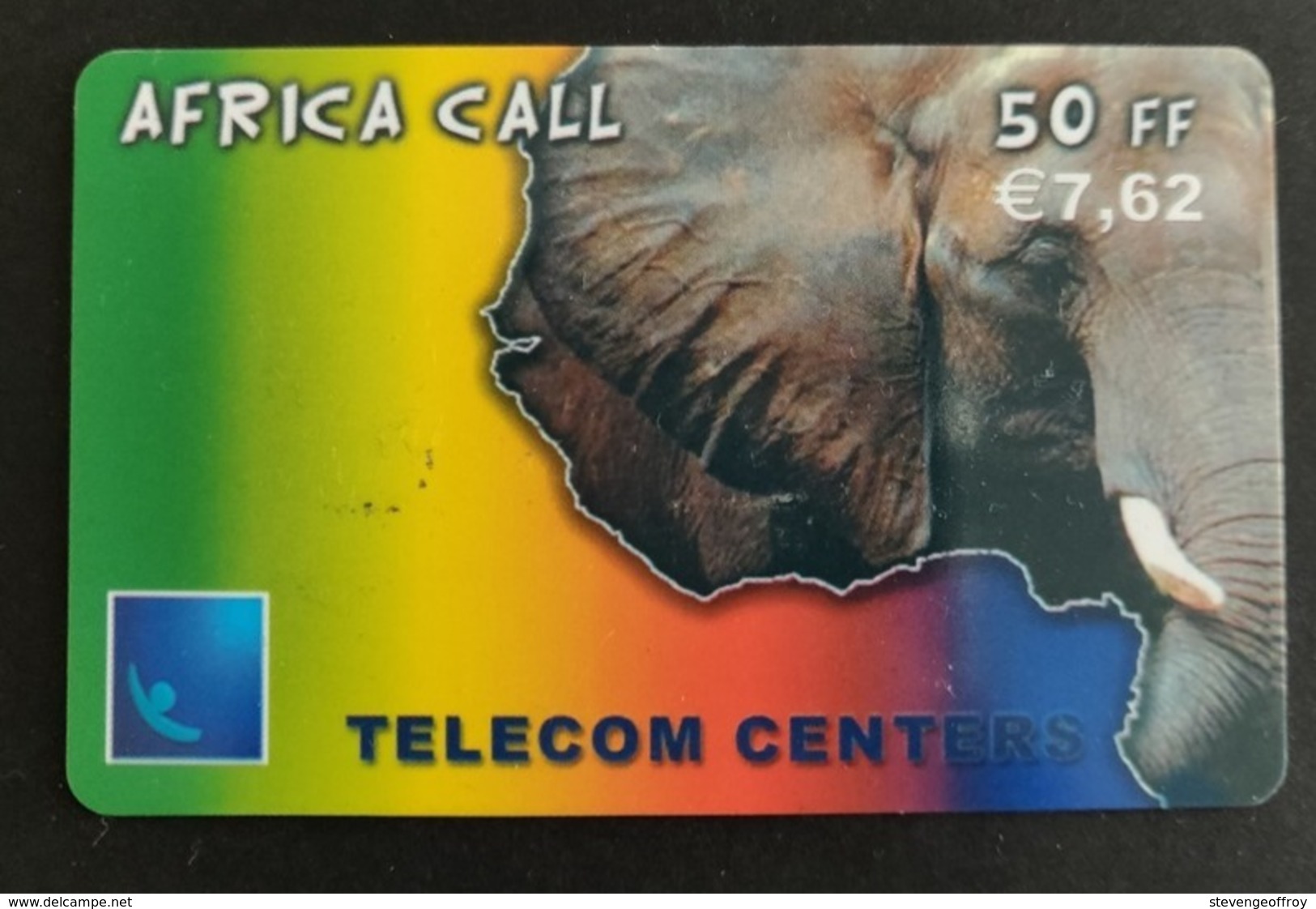 Telecarte France Africa Gall Gnaman 2003 Africa Call Big Ear 4 Éléphant - Variëteiten