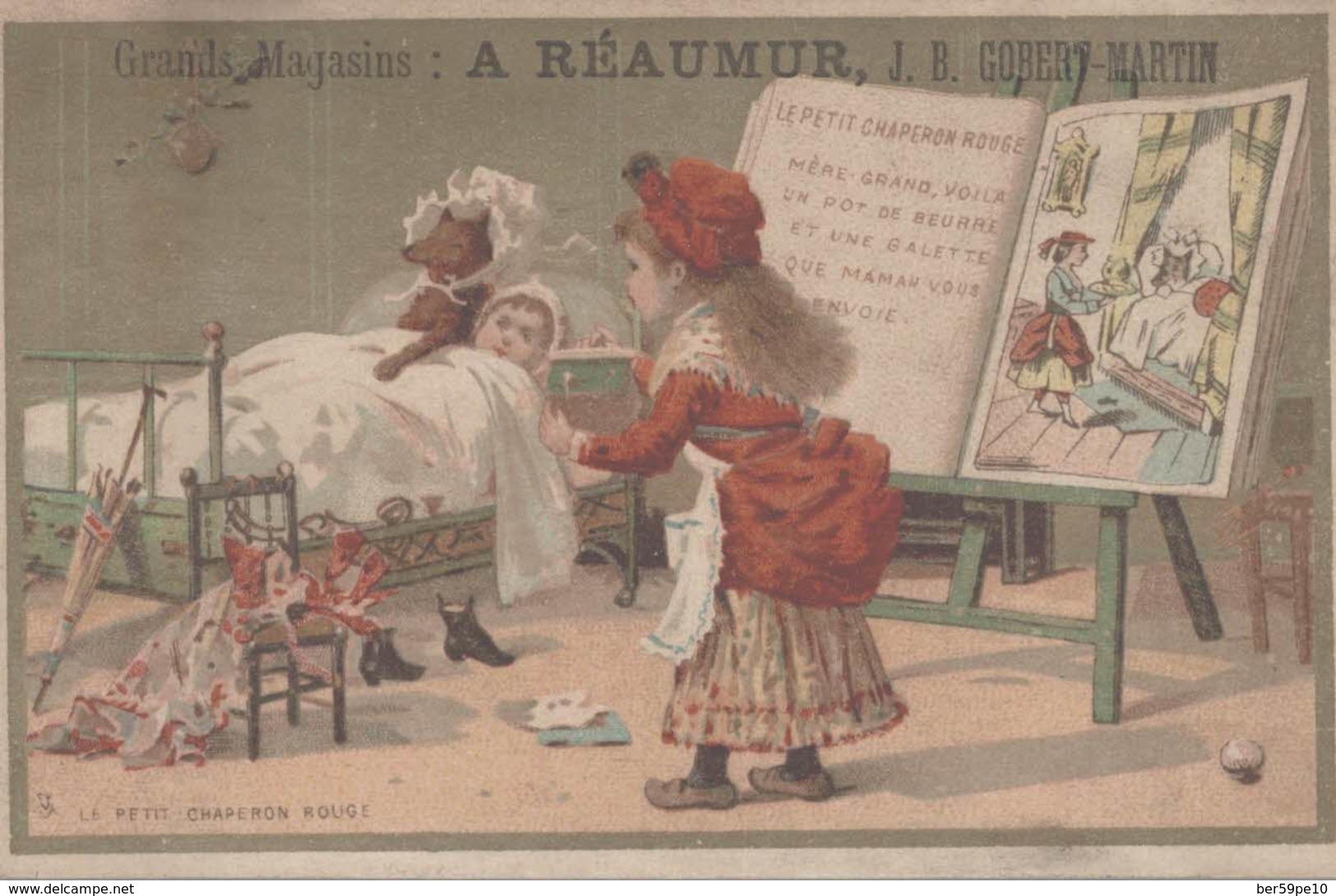 CHROMO GRANDS MAGASINS A REAUMUR PARIS  LE PETIT CHAPERON ROUGE - Sonstige & Ohne Zuordnung