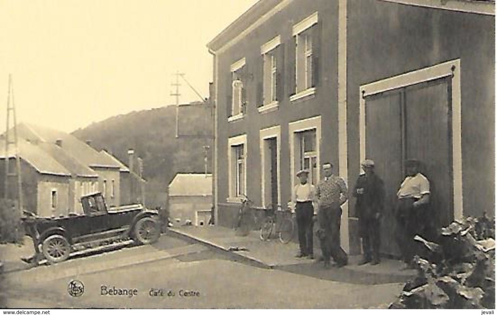 CPA / AK / PK   -   BEBANGE   Café Du Centre  (  Oldtimer , Animation ) - Messancy