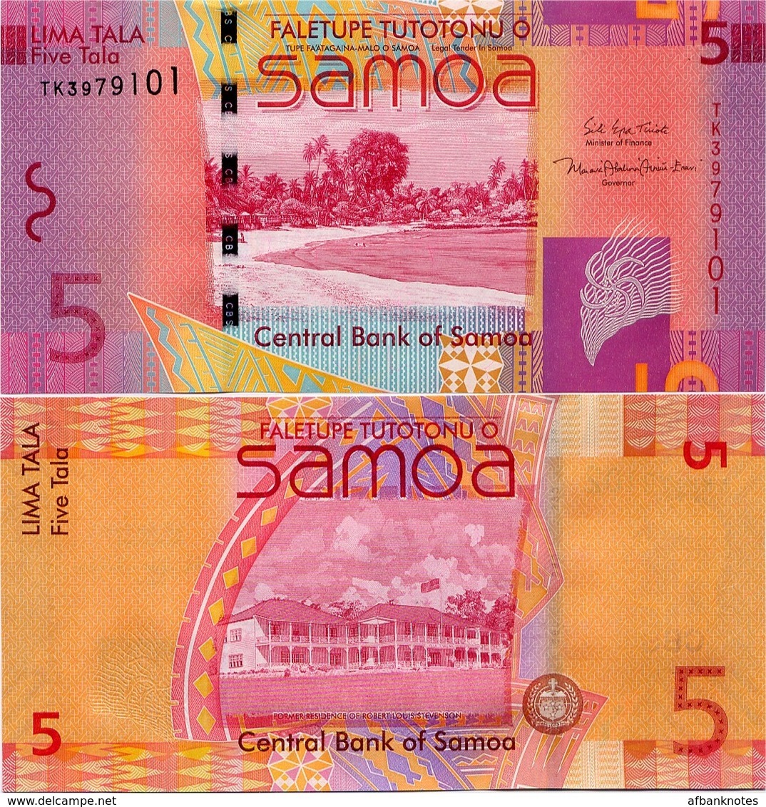 SAMOA        5 Tala        P-38c     ND (2017)     UNC - Samoa