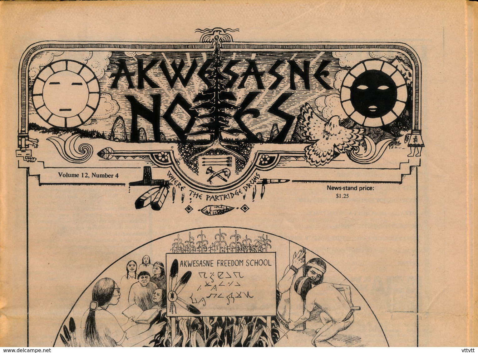 AKWESASNE NOTES (Autum 1980), Volume 12, Numéro 4, Newspaper Indian, Journal Indien, Mohwak, Ontario, New-York, 36 Pages - Histoire