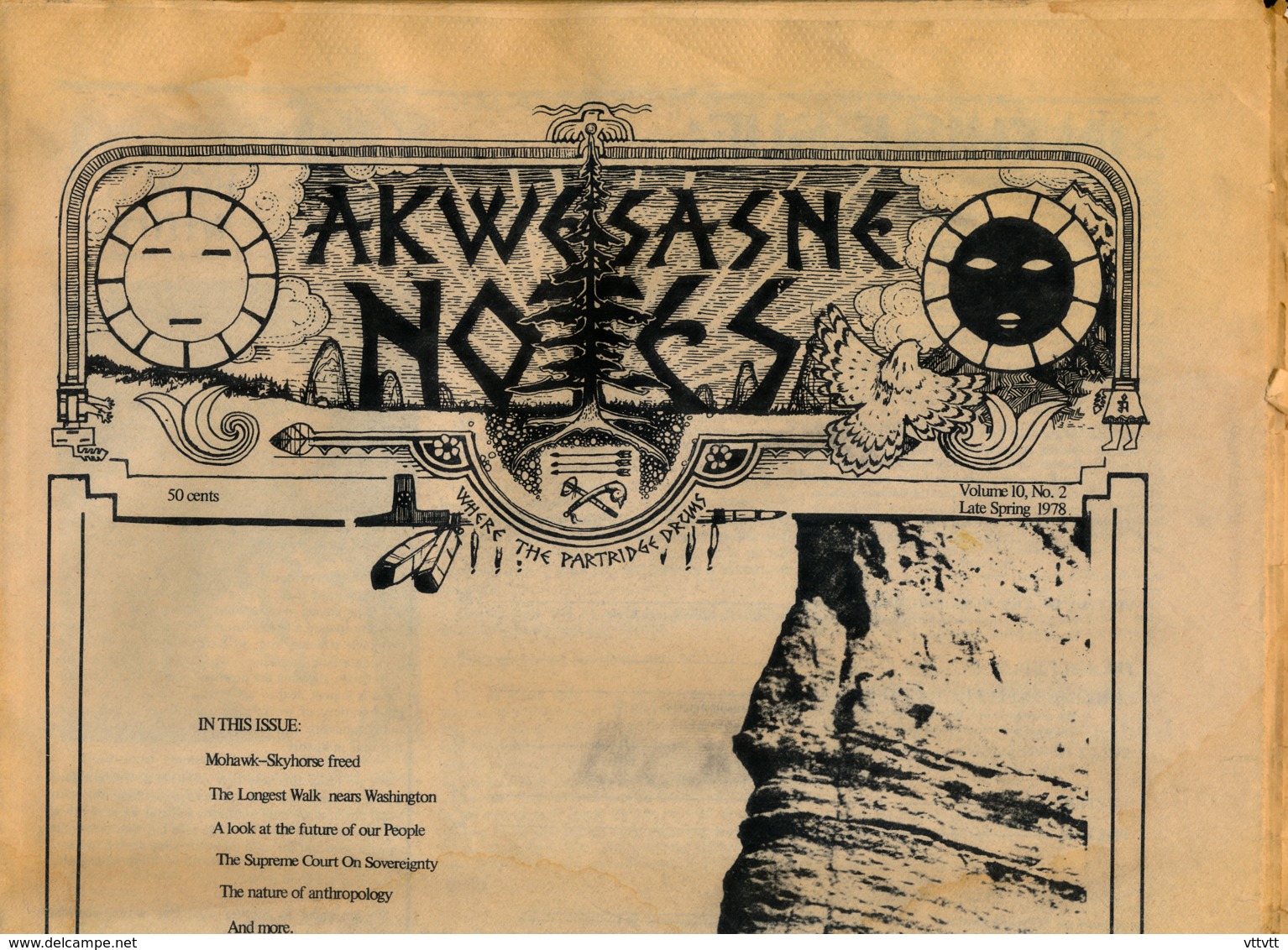 AKWESASNE NOTES (Spring 1978) Volume 10, Numéro 2, Newspaper Indian, Journal Indien, Mohwak, Ontario, New-York, 36 Pages - Histoire