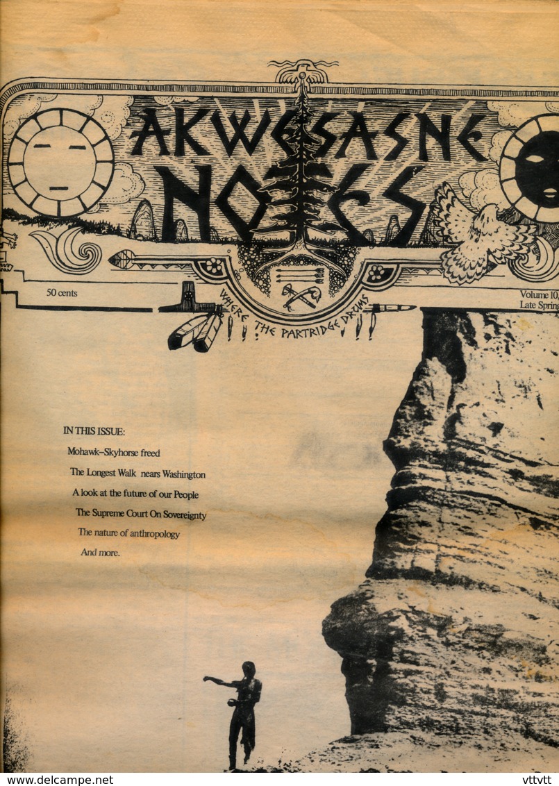 AKWESASNE NOTES (Spring 1978) Volume 10, Numéro 2, Newspaper Indian, Journal Indien, Mohwak, Ontario, New-York, 36 Pages - Geschichte