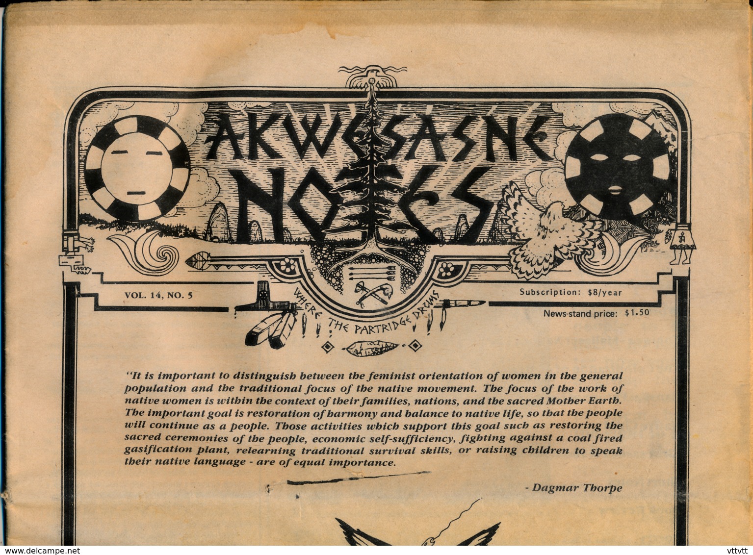 AKWESASNE NOTES (Late 1982) Volume 14, Numéro 5, Newspaper Indian, Journal Indien, Mohwak, Ontario, New-York, 36 Pages - Storia