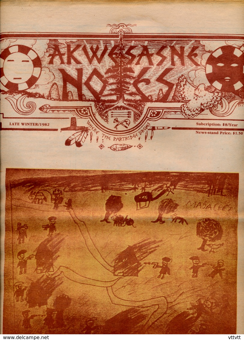 AKWESASNE NOTES (Late Winter 1982), Newspaper Indian, Journal Indien, Mohwak, Ontario, New-York, 36 Pages - Storia