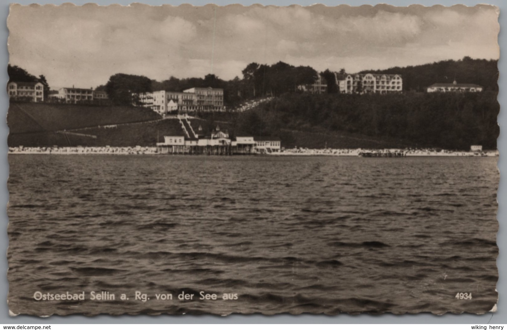 Sellin Auf Rügen - S/w Von Der See Aus - Sellin