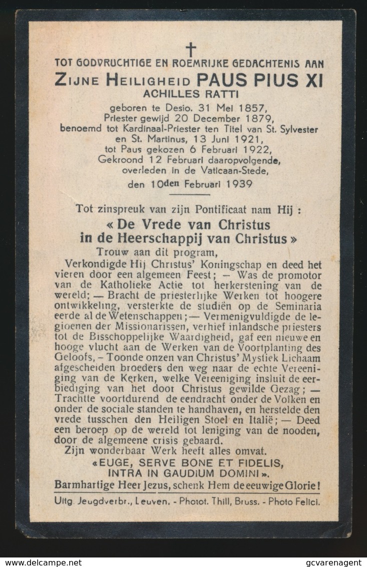 PAUS PIUS XI - ACHILLES RATTI - DESIO BIJ MILAAN 1857 - ROME 1939 - Verloving