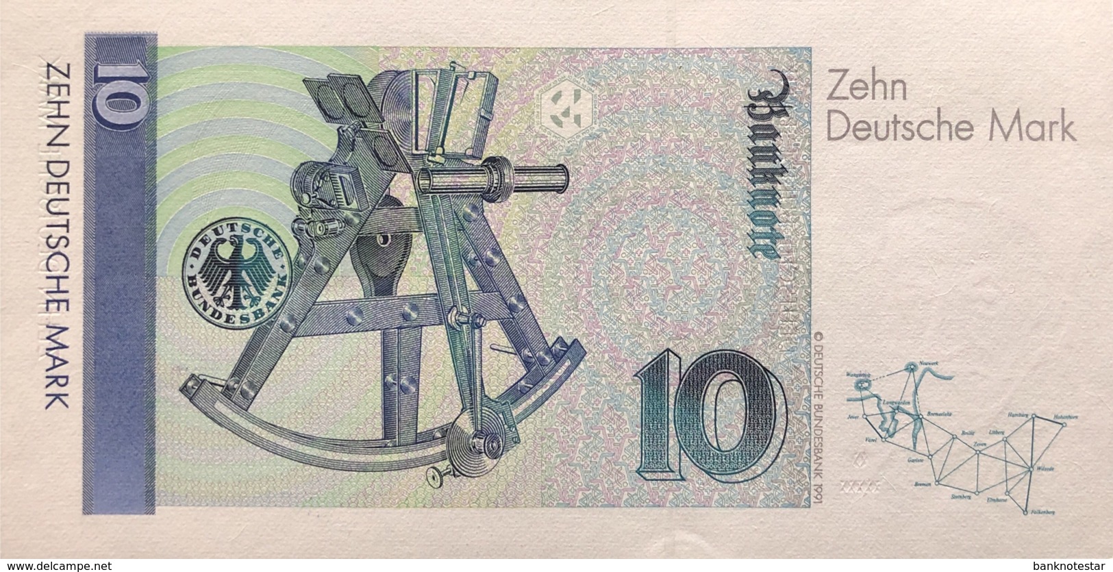 Germany 10 DM, P-38c/Ro.303/BRD-47 (1.10.1993) - UNC - GA/A Series - 10 DM