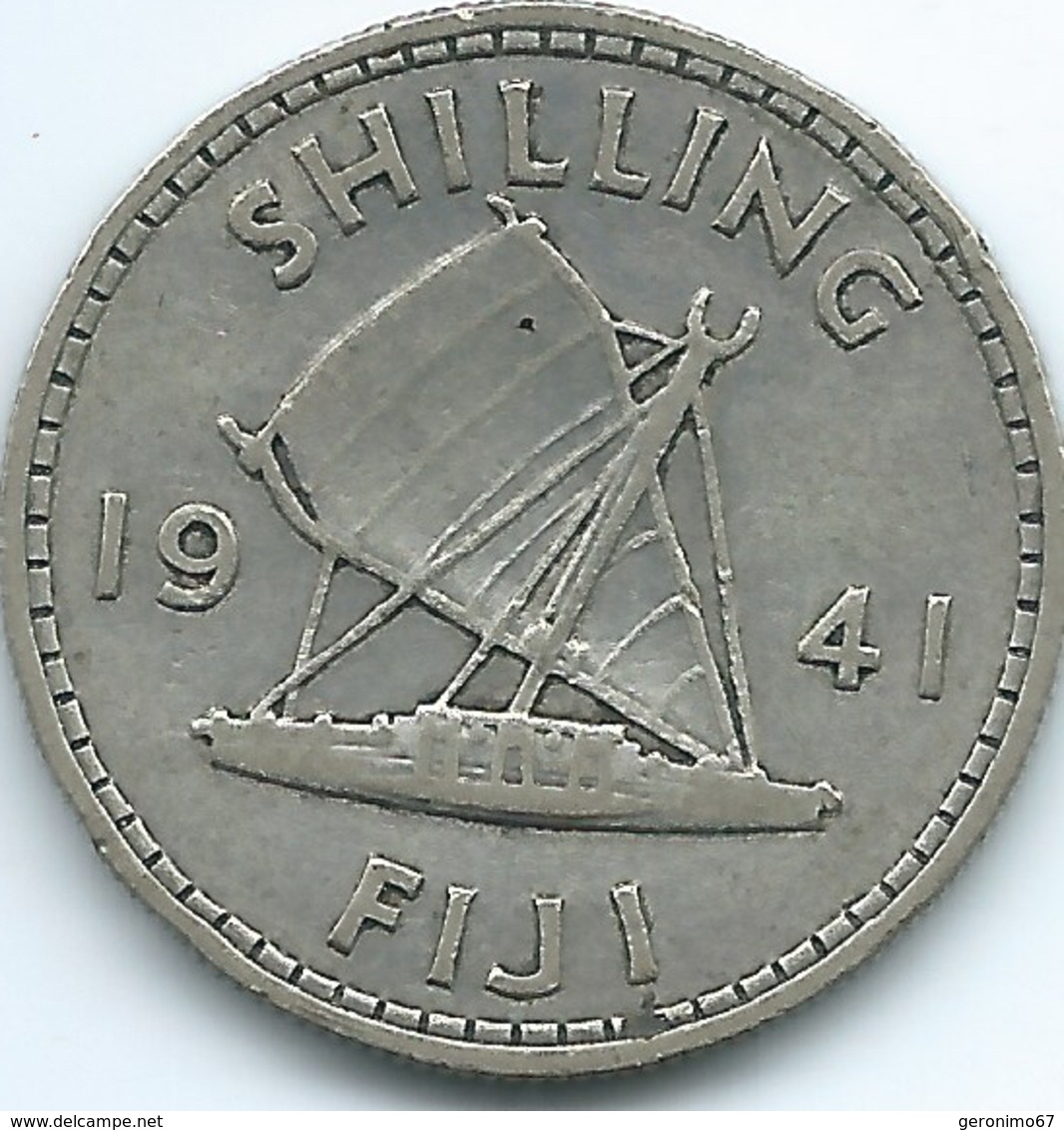 Fiji - George VI - 1941 - 1 Shilling - KM12 - Only 40,000 Minted - Fidji