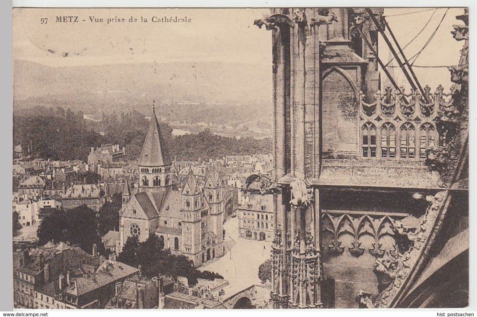 (40462) AK Metz, Blick V.d. Kathedrale, 1924 - Lothringen